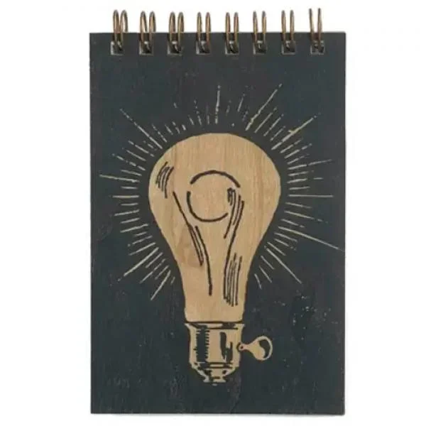 Wood Notepad – Light Blub