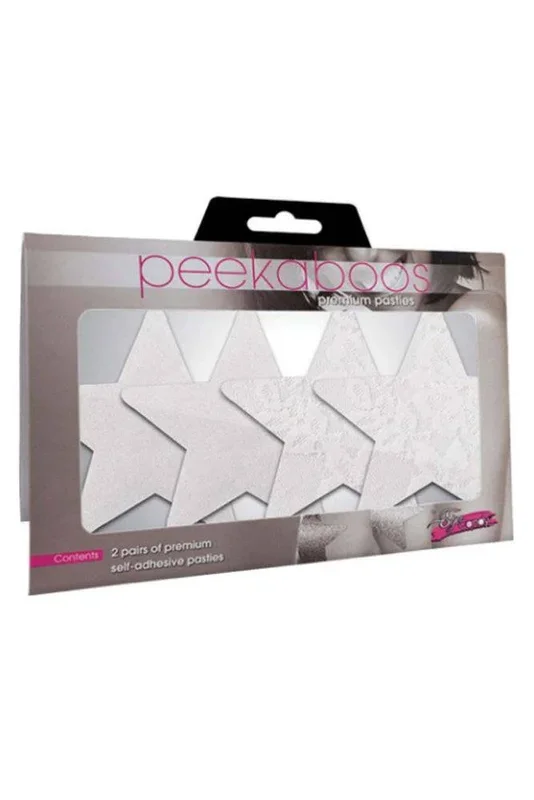 X-Gen – Peekaboos – Luminous Stars Pasties – White