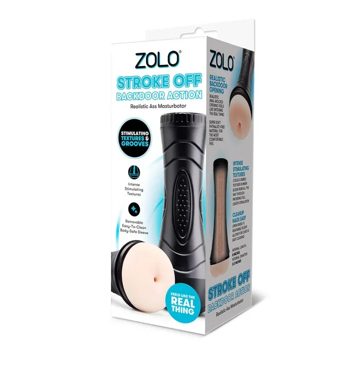 Zolo Backdoor Action – Textured Lifelike Stroker Sleeve